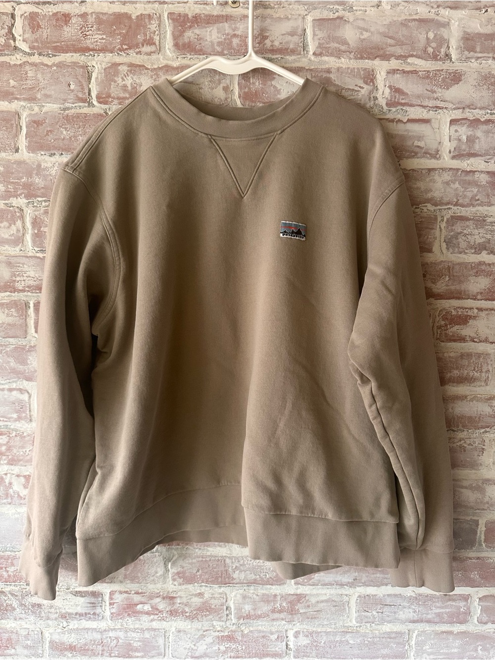 Patagonia Men's Crewneck Sweatshirt in Taupe/Khaki